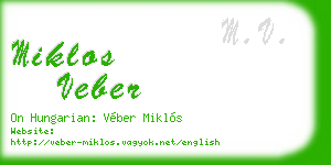 miklos veber business card